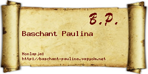Baschant Paulina névjegykártya